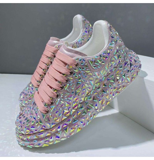 Diamond Chaussures De Sport Walking Casual Zapatillas Shoes Mujer Women's Pink Fashion Sneakers Diamond Chaussures De Sport Walking Casual Zapatillas Shoes Mujer Women's Pink Fashion Sneakers