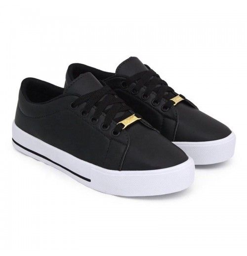 Walking shoes injection casual girls black shoes women fashion lace up Walking Shoes Walking shoes injection casual girls black shoes women fashion lace up Walking Shoes